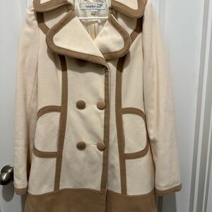 Laundry by Design Cream and Tan Pea Coat